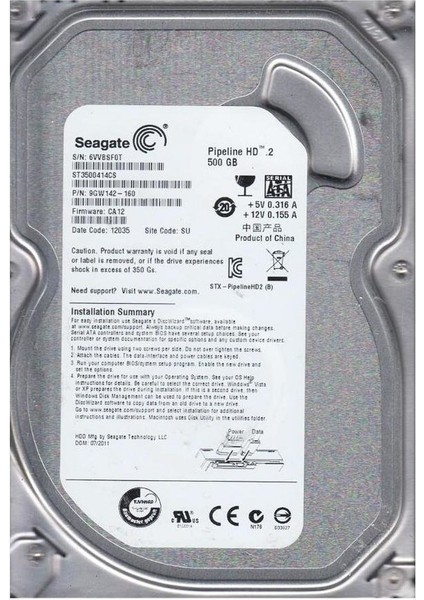 ST3500414CS 500 GB Sabit Hard Disk 180TB/YIL