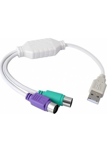 USB To Ps/2 Çevirici Kablo USB To Ps2 Çevirici Klavye Mouse Yuvarlak Uç USB Çevirici Ps2'den Usb'ye