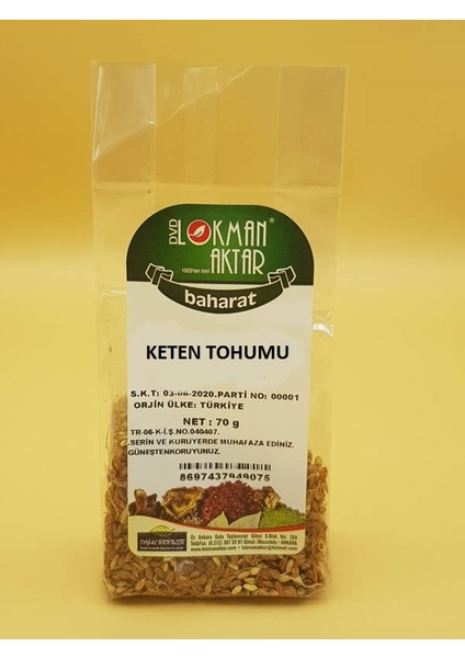 Lokman Aktar Keten Tohumu Tane 100 gr