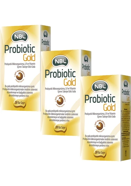 Probiotic Gold 20 Saşe x 3 Adet