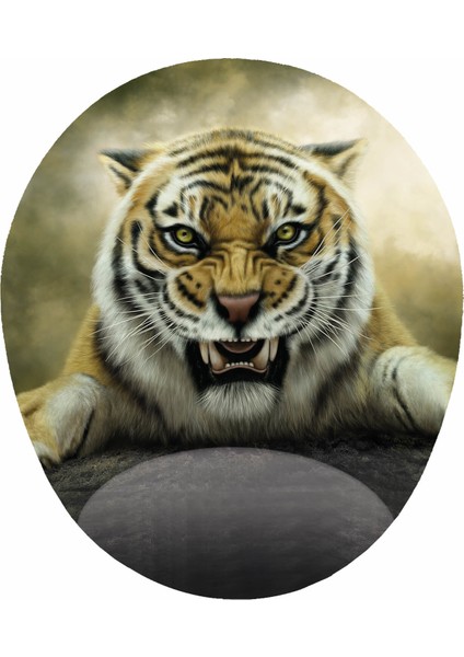 Asabi Kaplan Görselli - Bilek Destekli Oval Mousepad