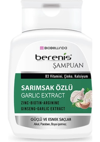 Berenis B3 Vitamini, Çinko, Kalsiyum Içerir Sarımsak Özlü Şampuan 290 ml