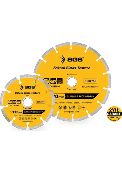 115Mm Soketli Elmas Testere Sgs2255 (1 Adet)