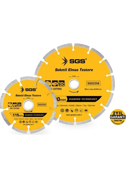 230Mm Soketli Elmas Testere Sgs2257 (1 Adet)