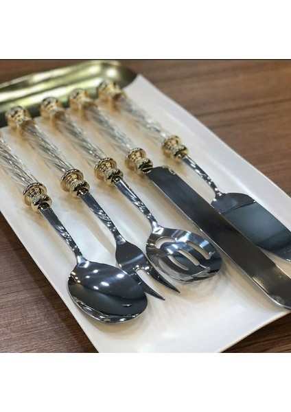 5'li Gold Servis Kaşığı fiyatları