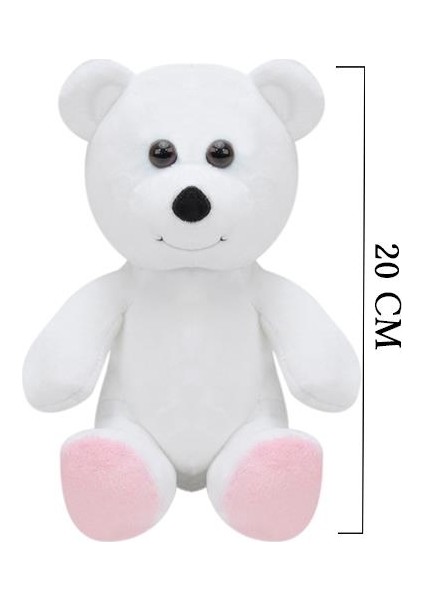 Selay Toys Peluş Ayı Oyuncak 20 cm Beyaz 2222