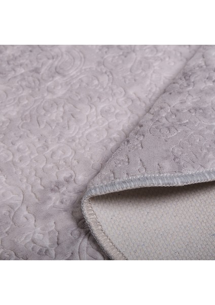 Nova Gri 100X100 cm Yuvarlak Kaymaz Pamuk Taban Peluş Banyo Paspası Banyo Halısı fiyatları