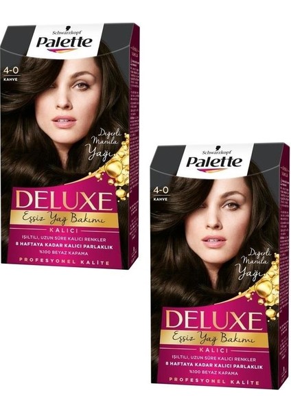 Deluxe Saç Boyası Kahve 4-0 2 Adet
