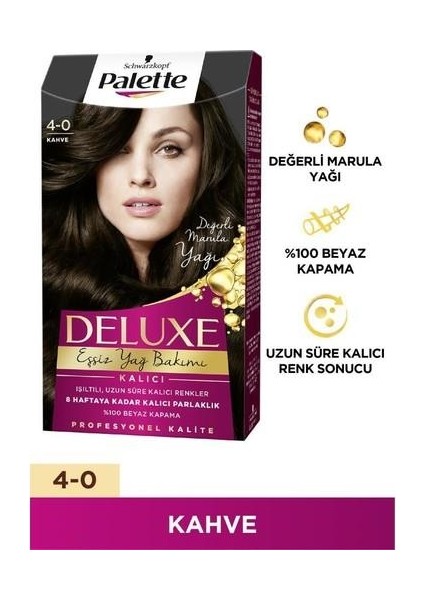 Deluxe Saç Boyası Kahve 4-0 3 Adet fiyatları