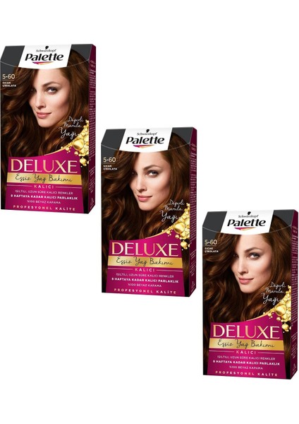 Deluxe Saç Boyası Sıcak Çikolata 5-60 (3 Adet)