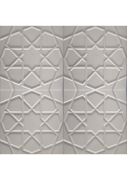 - 20*20 Cm. Beyaz Kabartmalı Selçuklu Yıldızı Çini Karo (5 Li 1 Paket) fiyatları