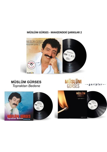 Müslüm Gürses - Mahzendeki Şarkılar 2 - Topraktan Bedene - Garipler (3 Plak Özel Set)