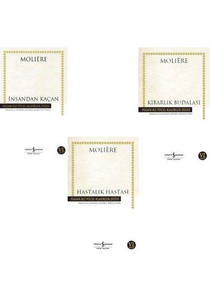 Moliere 3 Kitap Set (Insandan Kaçan- Kibarlık Budalası - Hastalık Hastası )