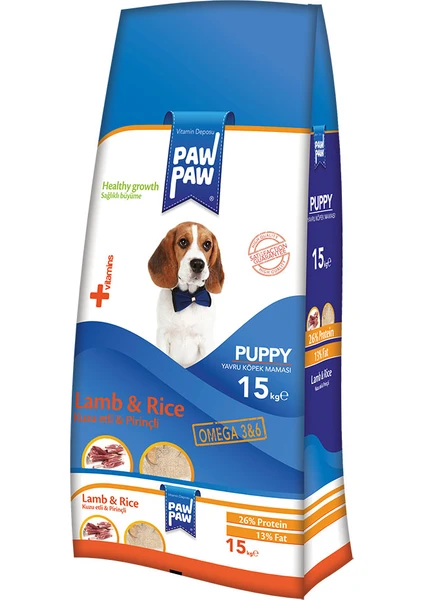 Puppy Kuzu Pirinçli Yavru Köpek Maması 15 kg