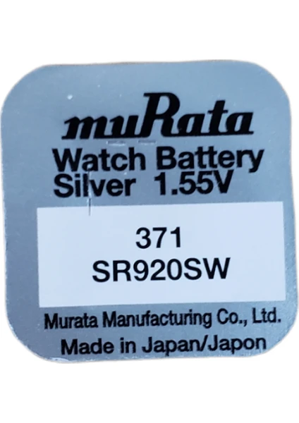 Murata SR920SW 371 Sr 920 1.55V 1 Adet Saat Pili