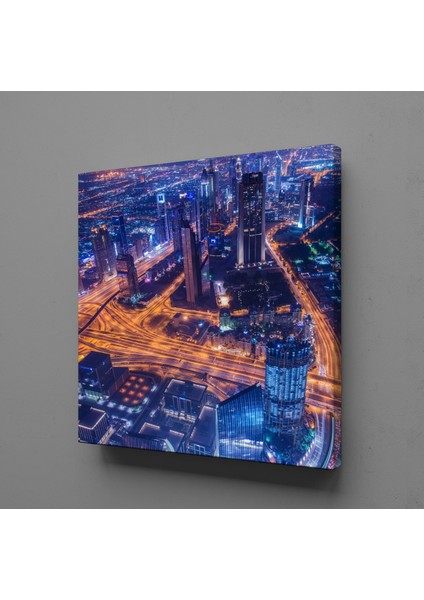 Renkli Şehir Manzarası 90x90 Cm