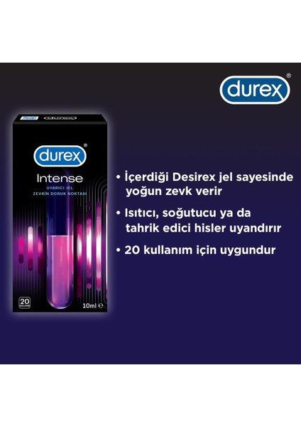 Chill Karma Prezervatif Ekstra Avantaj Paketi 40’lı + Durex Intense Uyarıcı Jel, 10 ml