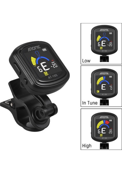 AT-105 Şarj Edilebilir Clip-Tuner Renk Ekran (Yurt Dışından)