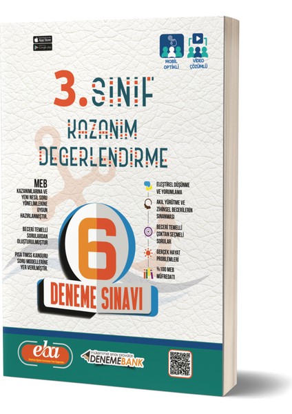 Deneme Atölyesi Yayınları 3.Sınıf 6'lı Kazanım Değerlendirme Sınavı