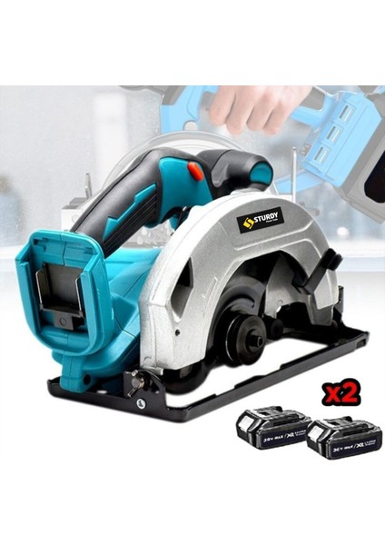 Çift Akülü Daire Testere Sunta Kesme Makinası Pro 36W 5AH