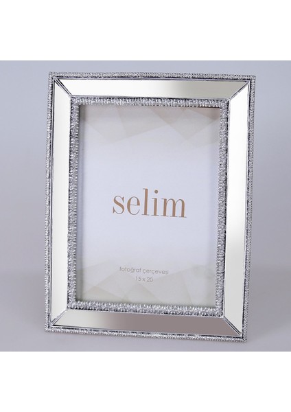 15X20 Elsira Aynalı Çerçeve Gümüş