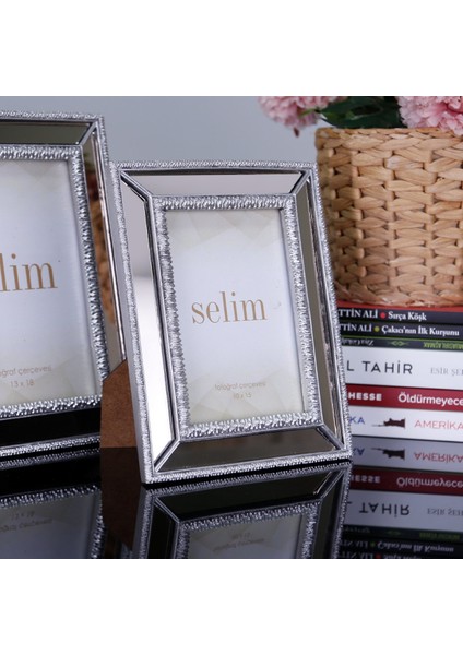 15X20 Elsira Aynalı Çerçeve Gümüş modelleri