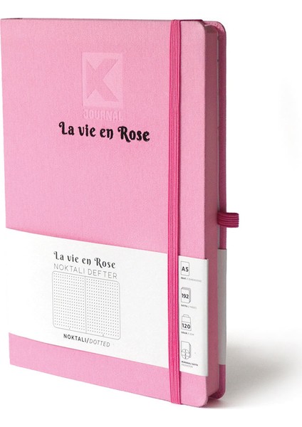 A5 K-Journal La Vie En Rose Noktalı Defter Pembe