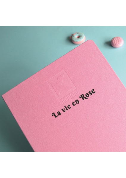 A5 K-Journal La Vie En Rose Noktalı Defter Pembe