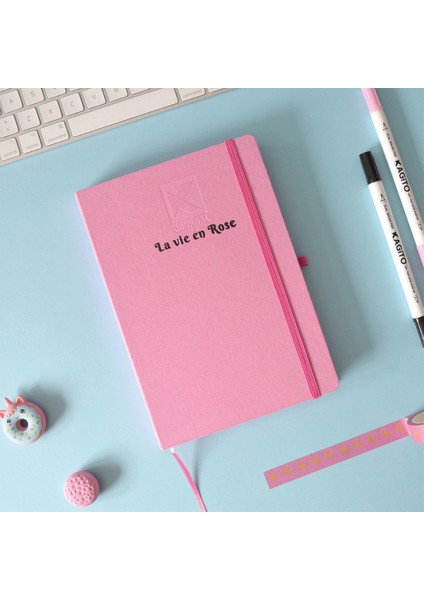 A5 K-Journal La Vie En Rose Noktalı Defter Pembe