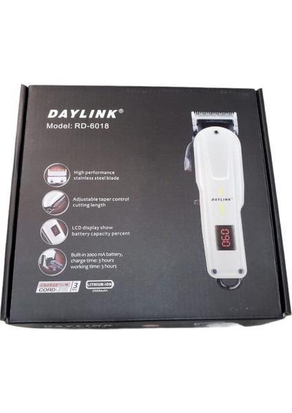 Dedebaş Daylınk RD-6018 Tıraş Makinesi Kablolu Kablosuz Kullanım