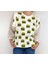 Kadın Krem Rengi Kolları Triko Baskılı Sweatshirt 1