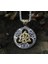 Çelik Altın Renk Detaylı Triquetra Kelt Viking Kolye 1