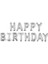 Happy Bırthday Folyo Balon Seti (Gümüş Renk) 1