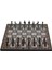 Metal Satranç Takımı Seti Küçük Osmanlı Bizans Antik Sedef Desenli 4