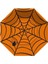 Tabak Halloween Cadılar Bayramı Örümcek Sekizgen Turuncu Pk:8 1