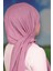 Ikinciten Leya Zebra Desen Parlak Pamuk Şal Pembe 180X70 cm 1