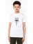 Marilyn Manson mm Baskılı Çocuk Beyaz Tshirt 1