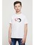 10 Kasım Silüet Turk Bayrağı Baskılı Unisex Çocuk Beyaz Tshirt 1