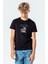 LED Zeppelin Failing Angel Baskılı Çocuk Siyah T-Shirt 1