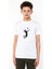 Silhouette Volleyball Baskılı Çocuk Beyaz Tshirt 1