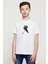Silhouette Ice Hockey Baskılı Çocuk Beyaz Tshirt 1