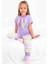 2466 Kız Çocuk Choose Color Lila Kısa Kol Pijama Takım 1