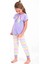2466 Kız Çocuk Choose Color Lila Kısa Kol Pijama Takım 2