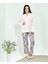 3103 Kadın Önden Düğmeli Pijama Takımı 1