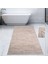 Nova Krem 80X150 cm Pamuk Kaymaz Taban Peluş Banyo Paspası Büyük Püsküllü Banyo Halısı 1