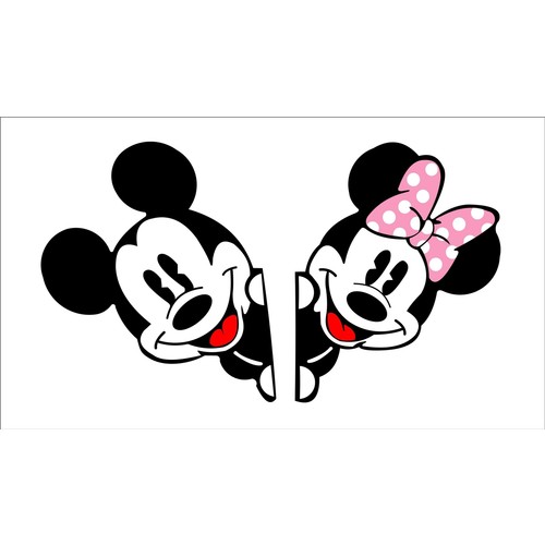 Sticker Fabrikasi Mickey Minnie Mouse Oto Araba Cam Kaput Fiyati
