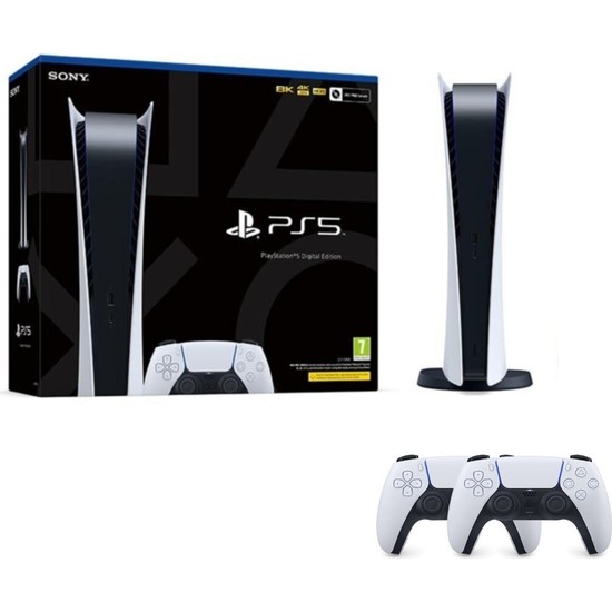 Sony Playstation 5 Oyun Konsolu Dijital Edition + 2.kol (Sony Eurasia Garantili)