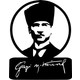 Luxhub Design Atatürk Imzalı Portre Mdf Tablo
