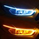 Far Içi Far Üstü Sinyalli Kayar Led Buz Mavi Turuncu 2'li Set 60 Cm
