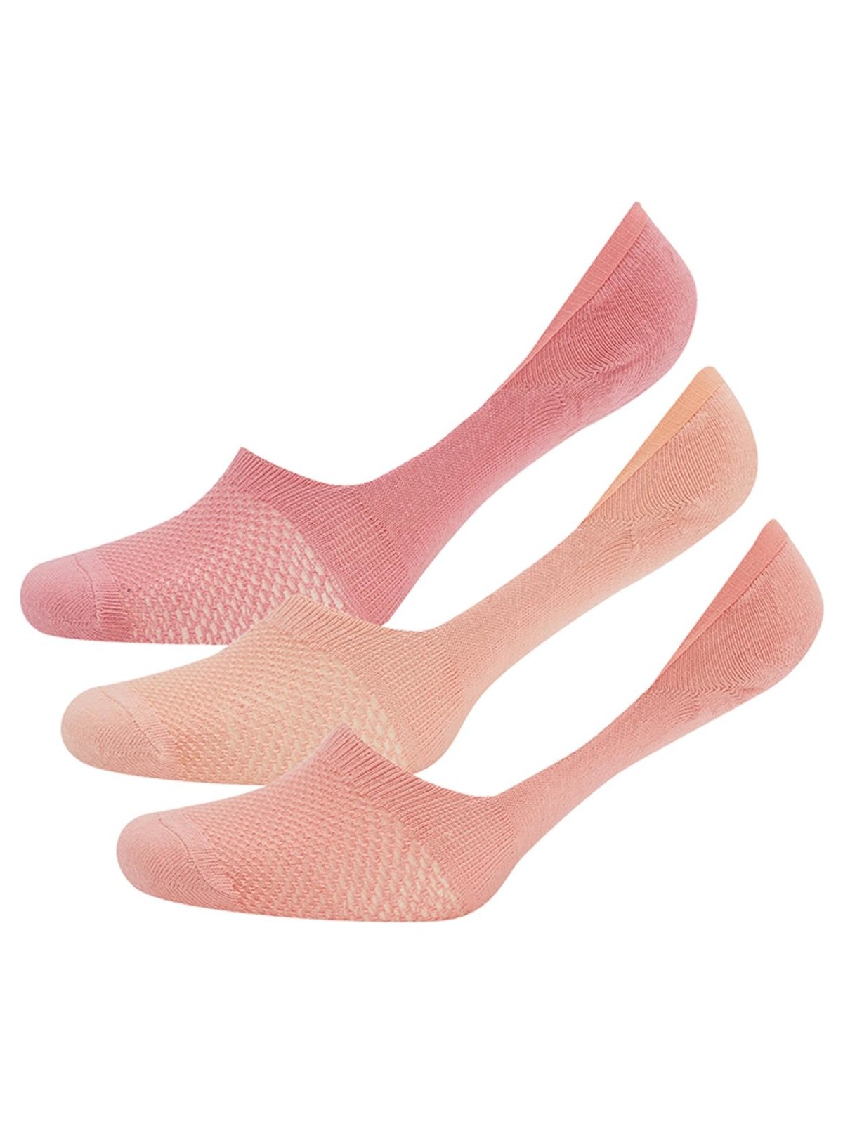 DeFacto Kadın Görünmez 3'lü Pamuklu Babet Çorap T6922AZNS - Görsel 4